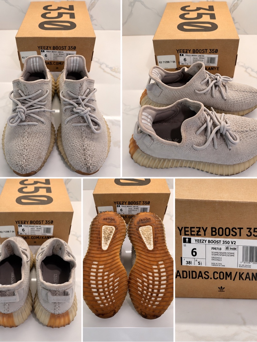 Yeezy Boost 350 V2 Sneakers in sesame